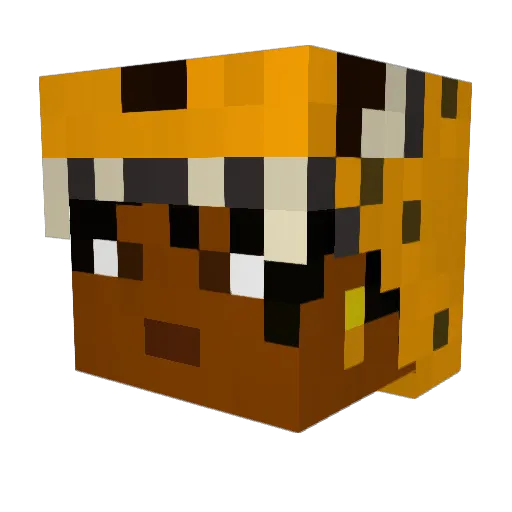 PootiePooter Minecraft avatar head, 3D render