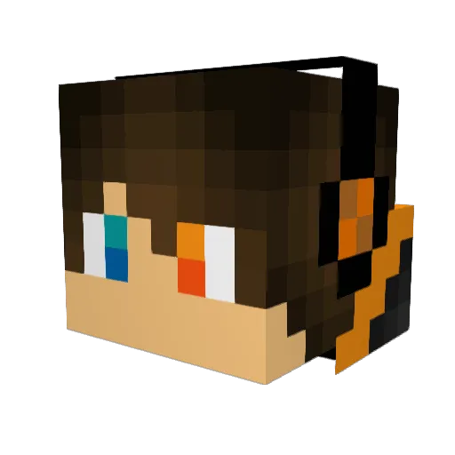 Pootine_ Minecraft avatar head, 3D render