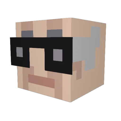 PootisPootsPoot Minecraft avatar head, 3D render