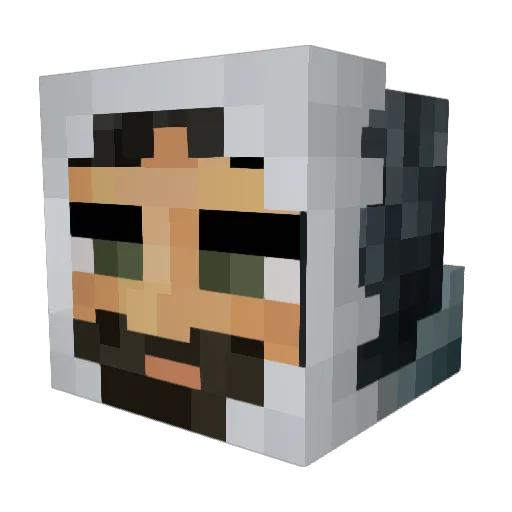 PootsMaGoots Minecraft avatar head, 3D render