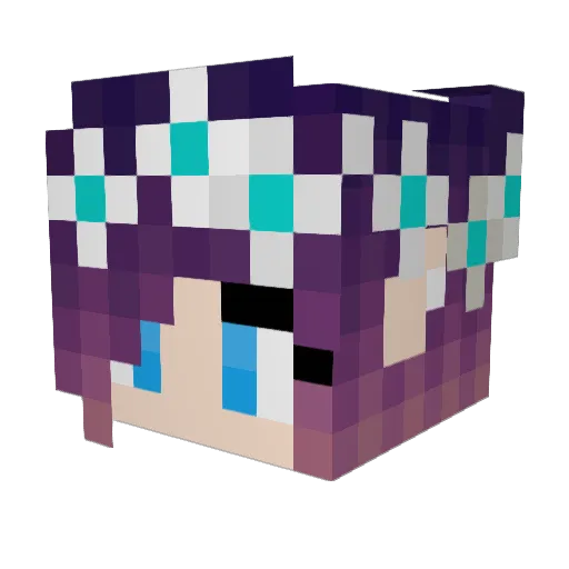 Poozer2 Minecraft avatar head, 3D render