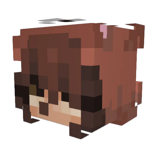 PopAlibi Minecraft avatar head, 3D render