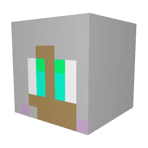 PopBlockStudios Minecraft avatar head, 3D render
