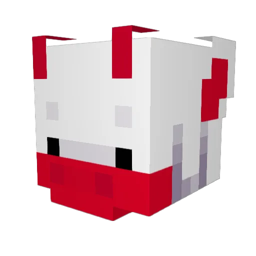 PopGoesTheFox2 Minecraft avatar head, 3D render