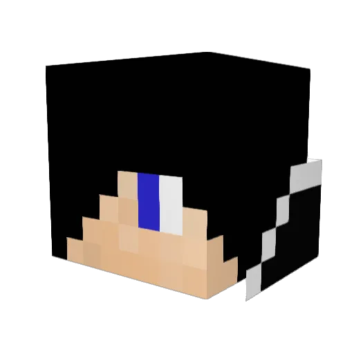PopKorn360 Minecraft avatar head, 3D render