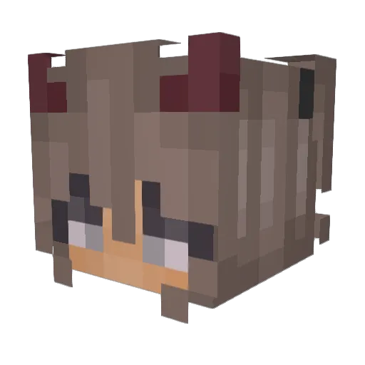 PopLorin Minecraft avatar head, 3D render