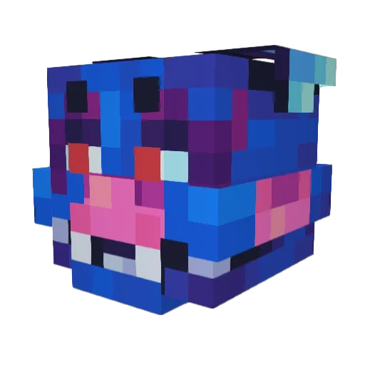 PopSm1le Minecraft avatar head, 3D render