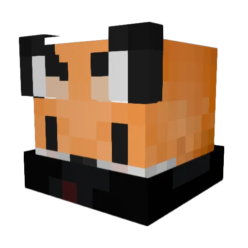 PopY38 Minecraft avatar head, 3D render