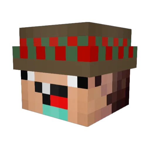 PopaYoe Minecraft avatar head, 3D render