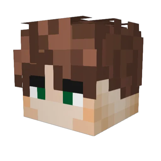 Popadalous Minecraft avatar head, 3D render