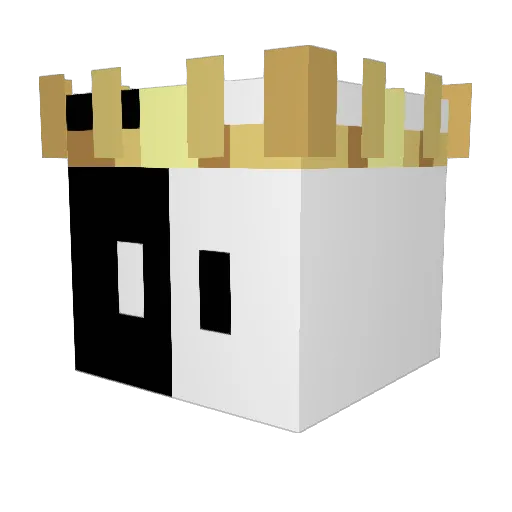 Popatypop Minecraft avatar head, 3D render
