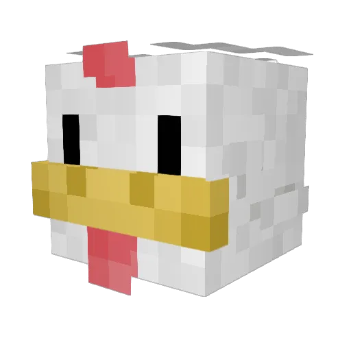 Popco1a Minecraft avatar head, 3D render