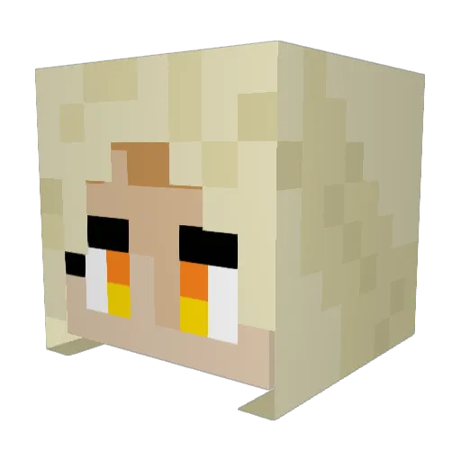 Popcorn090104 Minecraft avatar head, 3D render