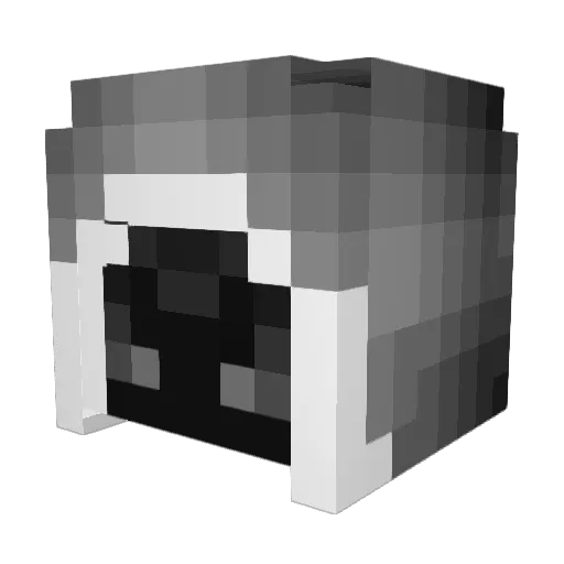 Popcorn75 Minecraft avatar head, 3D render