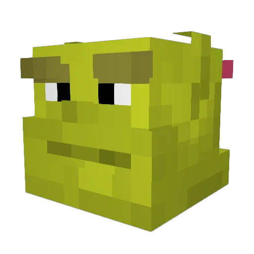 PopcornAU Minecraft avatar head, 3D render