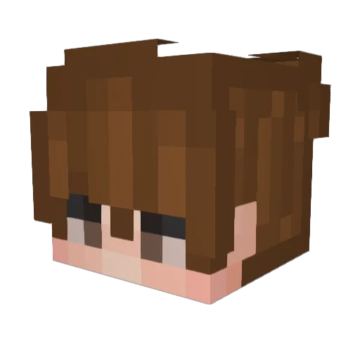 PopcornEXE Minecraft avatar head, 3D render