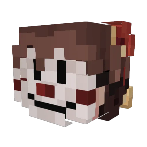 PopcornTrinkets Minecraft avatar head, 3D render