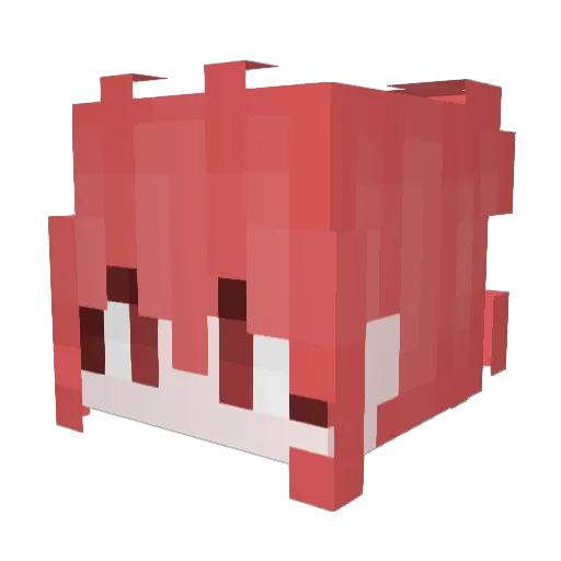 Popcorn_0 Minecraft avatar head, 3D render