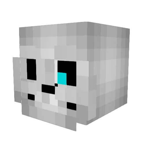 PopeBear01 Minecraft avatar head, 3D render