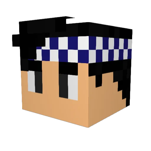 PopeFelix Minecraft avatar head, 3D render