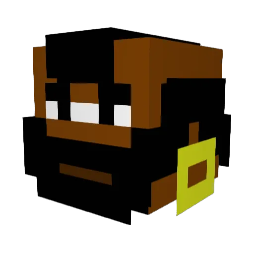 PopeJohnCena Minecraft avatar head, 3D render