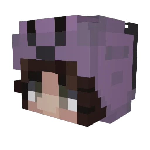 PopeKoom Minecraft avatar head, 3D render