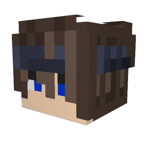 PopeNinja Minecraft avatar head, 3D render