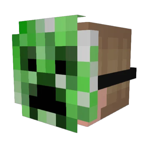 PopeRacc00n Minecraft avatar head, 3D render