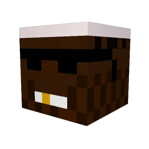 PopeSmoked Minecraft avatar head, 3D render