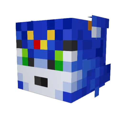 PopeSnom Minecraft avatar head, 3D render