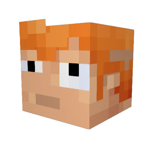 Pope_Noob_IV Minecraft avatar head, 3D render