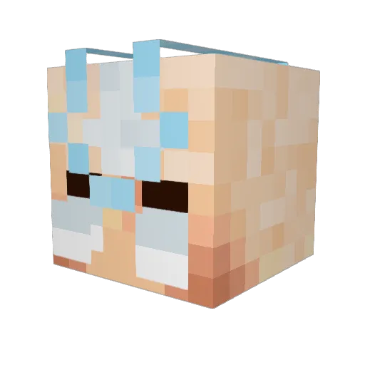 PopetAhmed Minecraft avatar head, 3D render