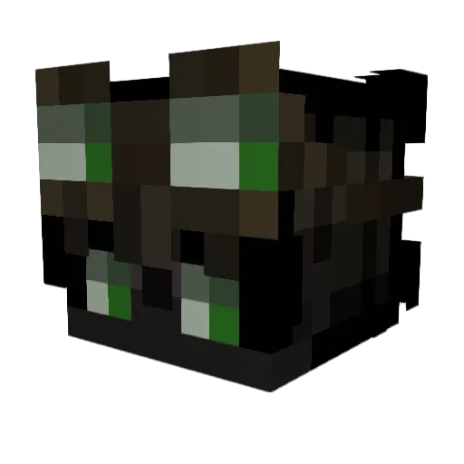 PopeyeSATX Minecraft avatar head, 3D render