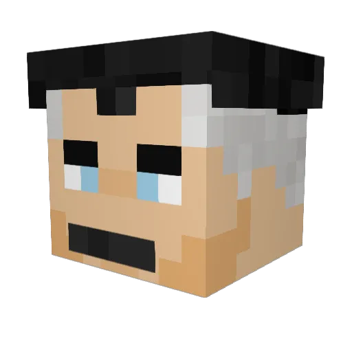 PopeyedAtol1200 Minecraft avatar head, 3D render