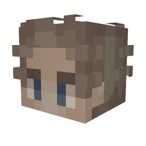 PopeyesTerry Minecraft avatar head, 3D render