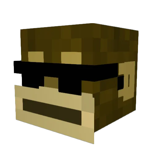 Popeyex4 Minecraft avatar head, 3D render