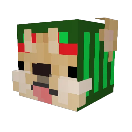 Popgianni Minecraft avatar head, 3D render