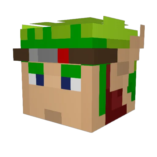 Popheadaz Minecraft avatar head, 3D render