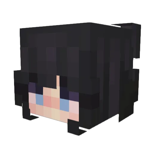 Popidol Minecraft avatar head, 3D render