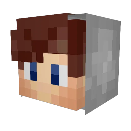 Popiica Minecraft avatar head, 3D render