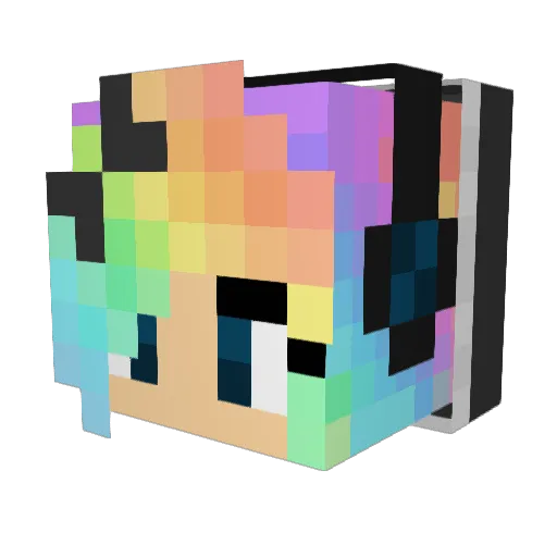 Popiiitta Minecraft avatar head, 3D render