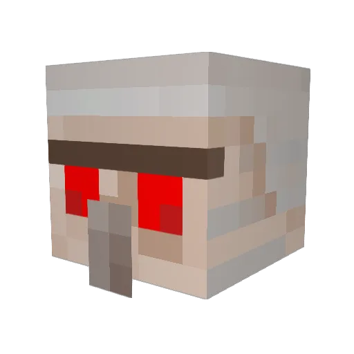 Popijix Minecraft avatar head, 3D render