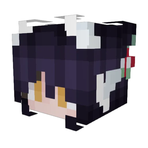 PopinRocks Minecraft avatar head, 3D render