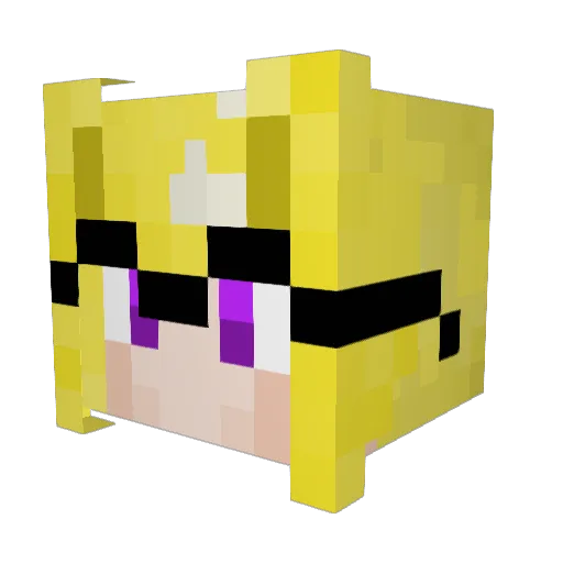 PopinoVT Minecraft avatar head, 3D render