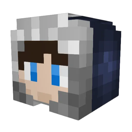PopoLosBestos Minecraft avatar head, 3D render