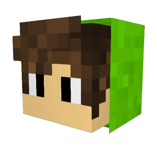 Popogyyy Minecraft avatar head, 3D render