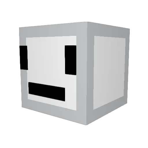 Popomaus Minecraft avatar head, 3D render