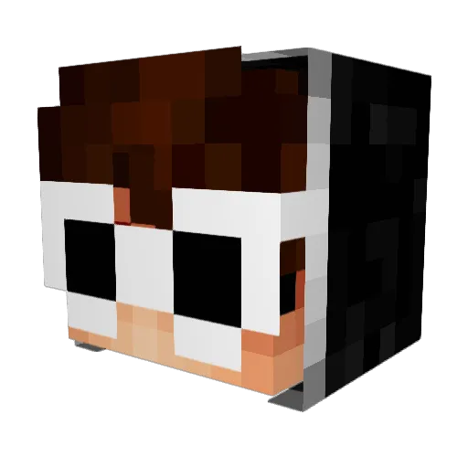 Popooox Minecraft avatar head, 3D render