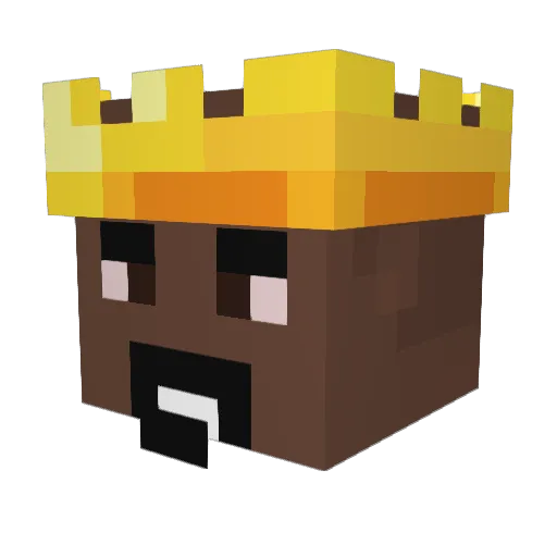 Poposalami Minecraft avatar head, 3D render