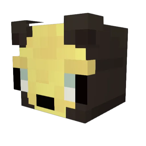 Popoyapo Minecraft avatar head, 3D render
